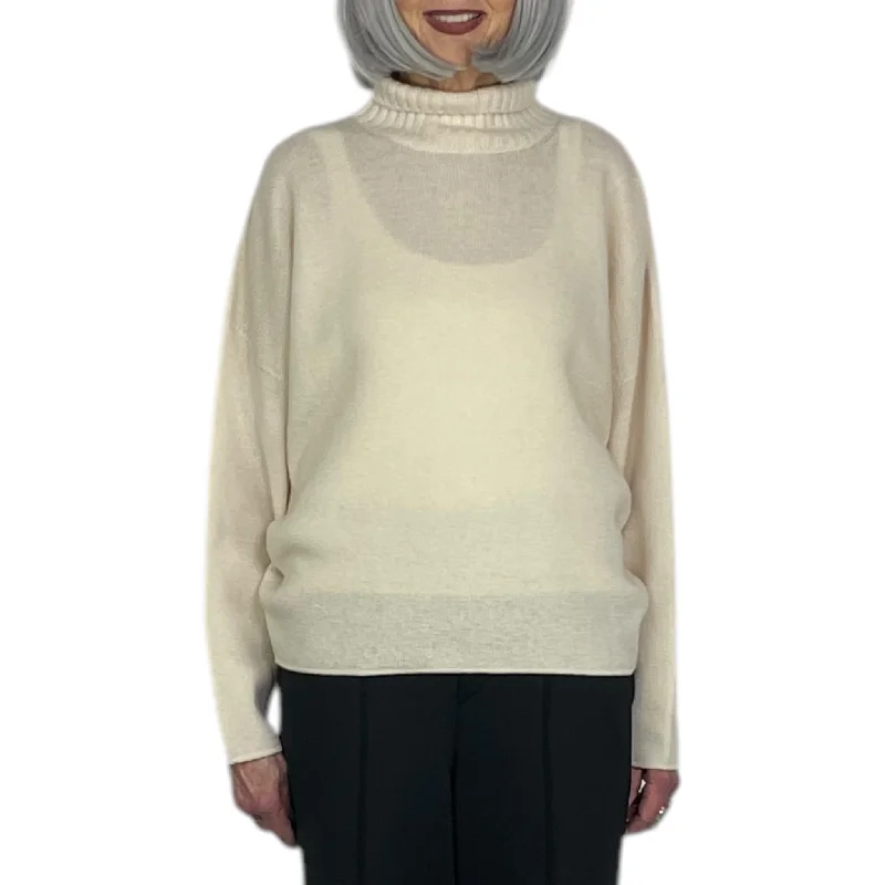 STRETCHY WOOL TURTLENECK TOP