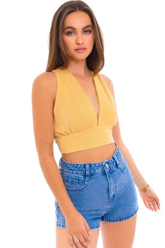 Back Tie Crop Top