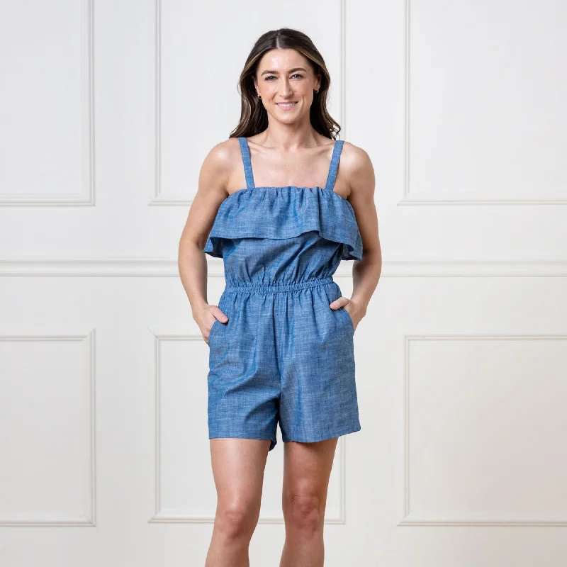 Organic Ruffle Top Romper