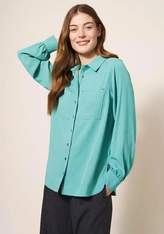 White Stuff Ella Relaxed Shirt, Mid Teal