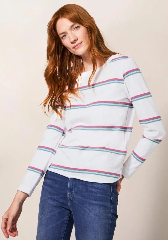 White Stuff Cassie Striped T-Shirt, White Multi