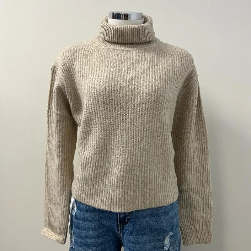 Lexi High Neck Relaxed Fit Pull Over Sweater-Oatmeal