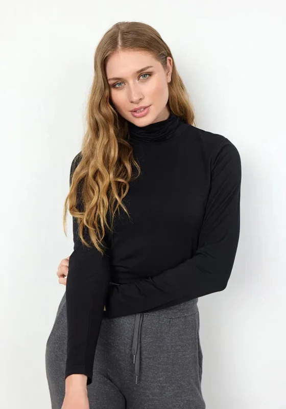 Soyaconcept Marica Roll Neck Top, Black