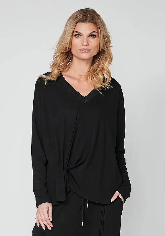 Nu Denmark Ronnie Pleated Detail Top, Black