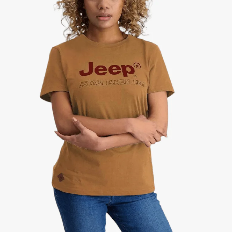 Jeep Ladies Logo Long Sleeve Tee Rabbits Paw