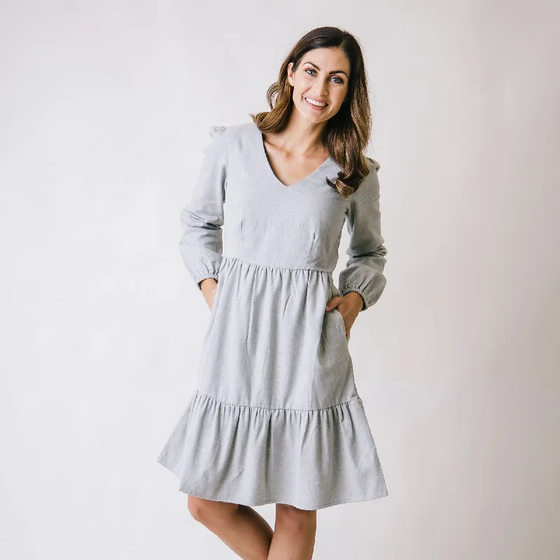 Tiered Flannel Dress