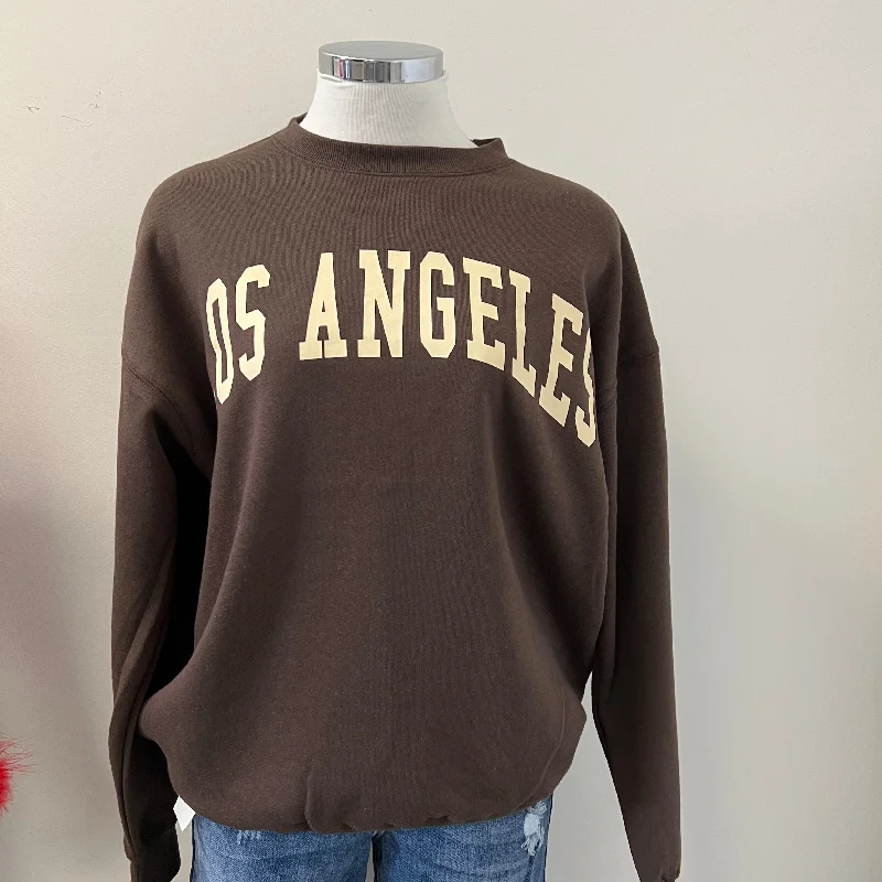 LOS ANGELES CREWNECK-BROWN