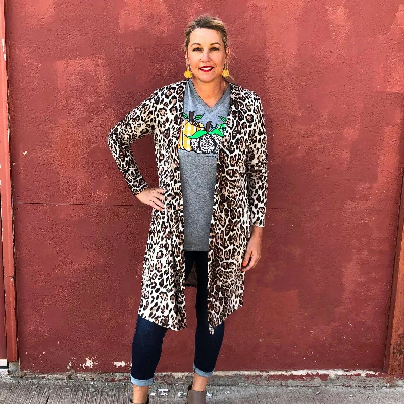 Lexi Long Leopard Cardigan