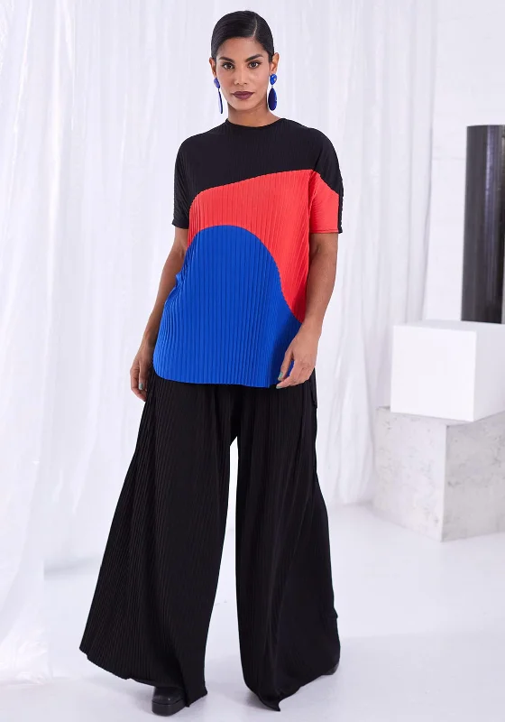 Ora Colour Block Pleated Top, Multi