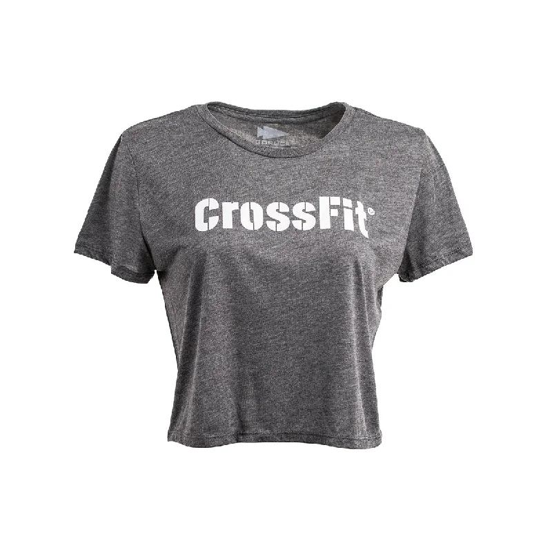 Women's CrossFit Stencil Cropped Tee - Poly-Blend