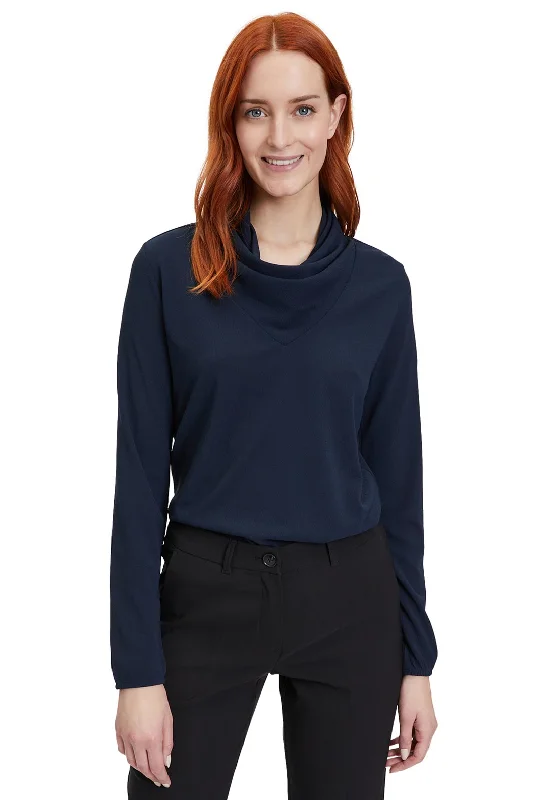 Betty Barclay Cowl Neck Top, Navy