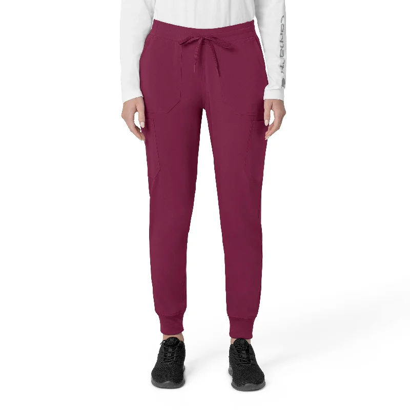 Carhartt Force Cross-Flex Women's Cargo Jogger Scrub Pant - Wine