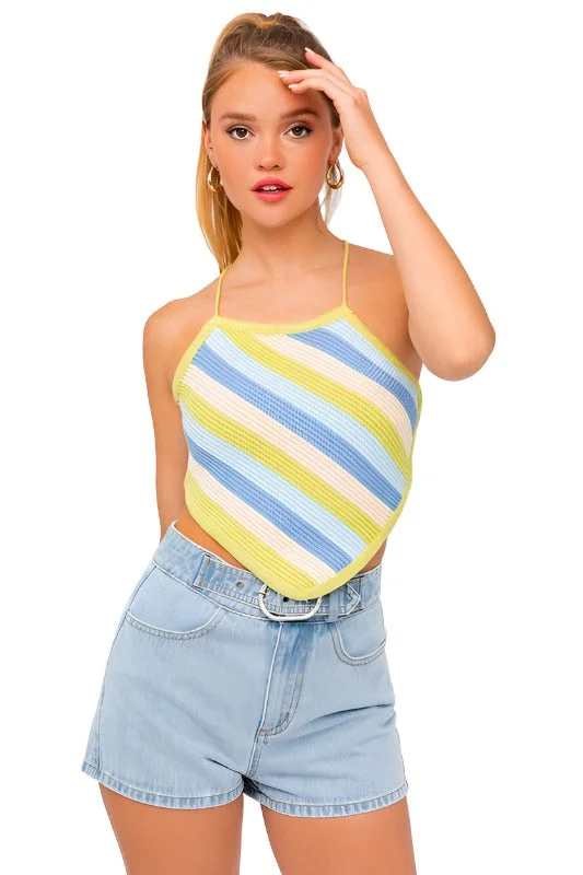 Sleeveless Knit Crop Top