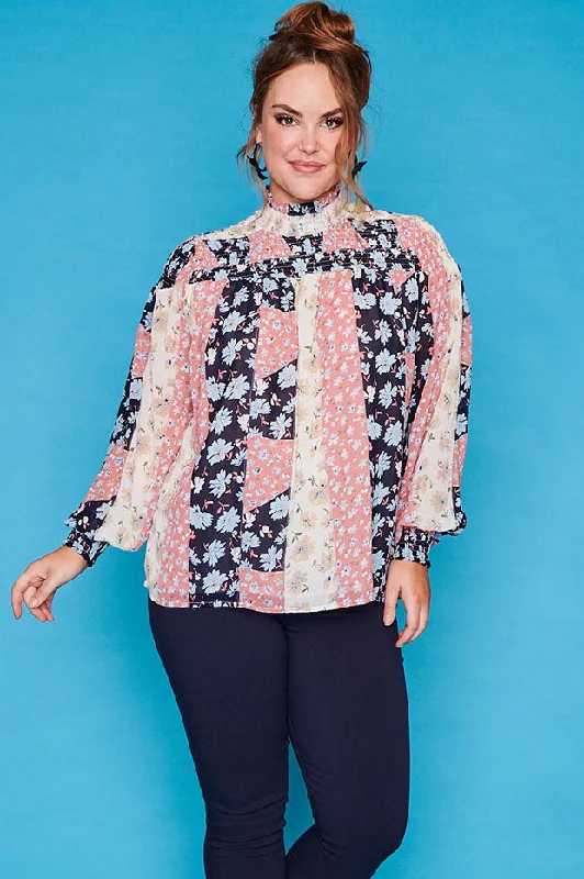 Trissa Peach Floral Top