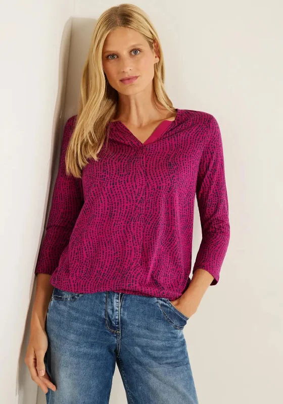 Cecil Spotty Pattern Top, Magenta