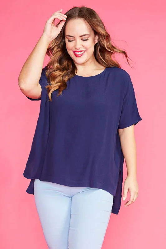 Serena Navy Top