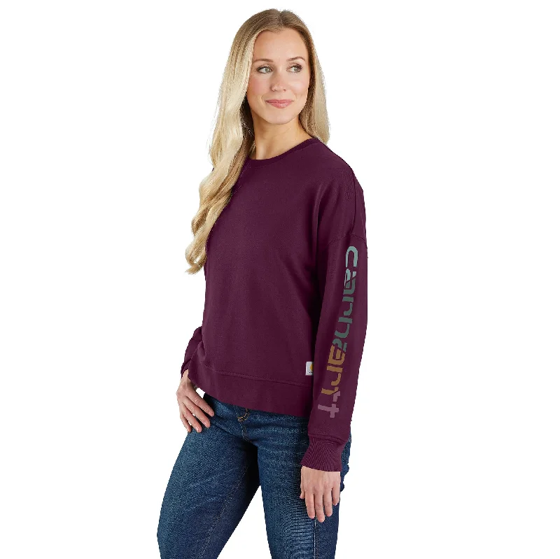 Women's TENCEL Fiber Series Loose Fit Sleeve Graphic Sweatshirt