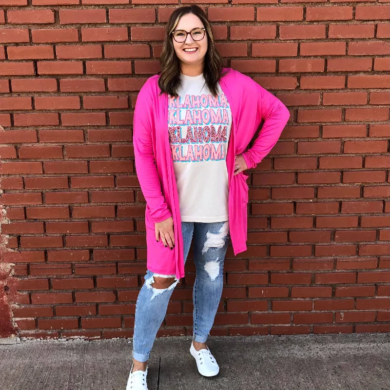 Phoebe The Poppin Pink Cardigan