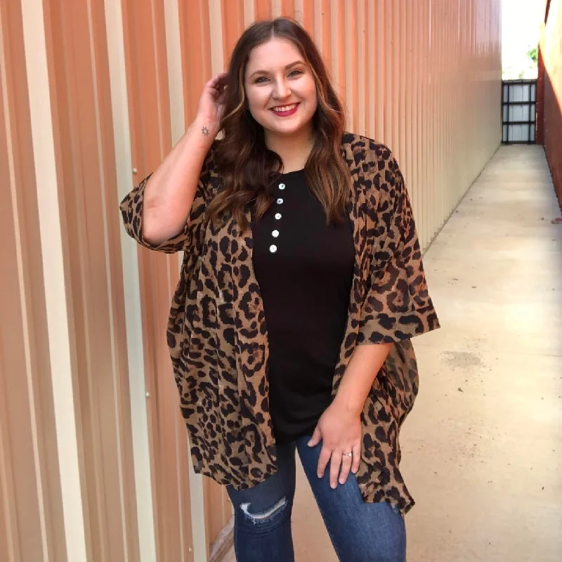 Animal Print Kimono