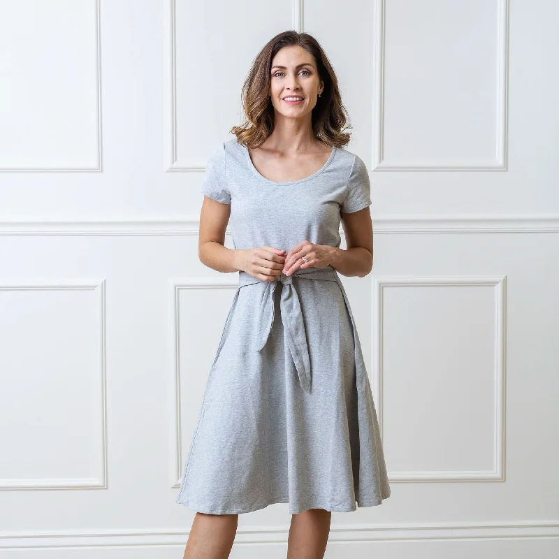 Organic Tie-Waist Knit Dress