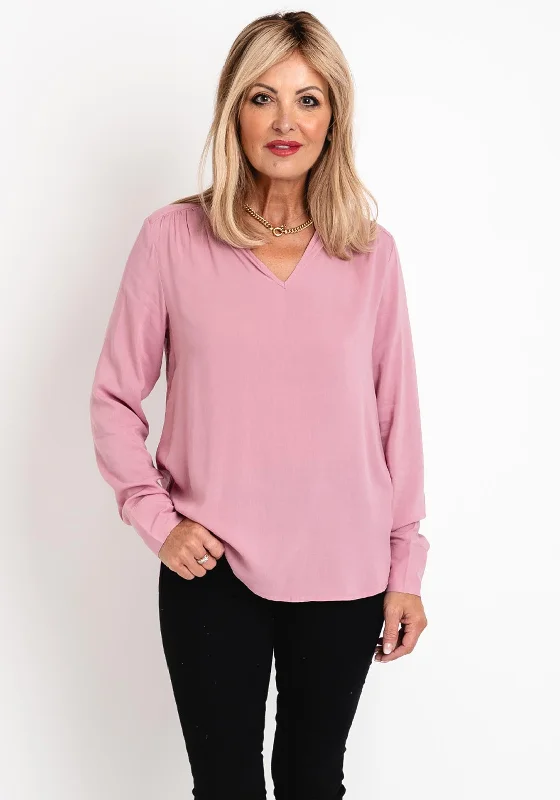 Soyaconcept Radia V-Neck Lightweight Blouse, Rose