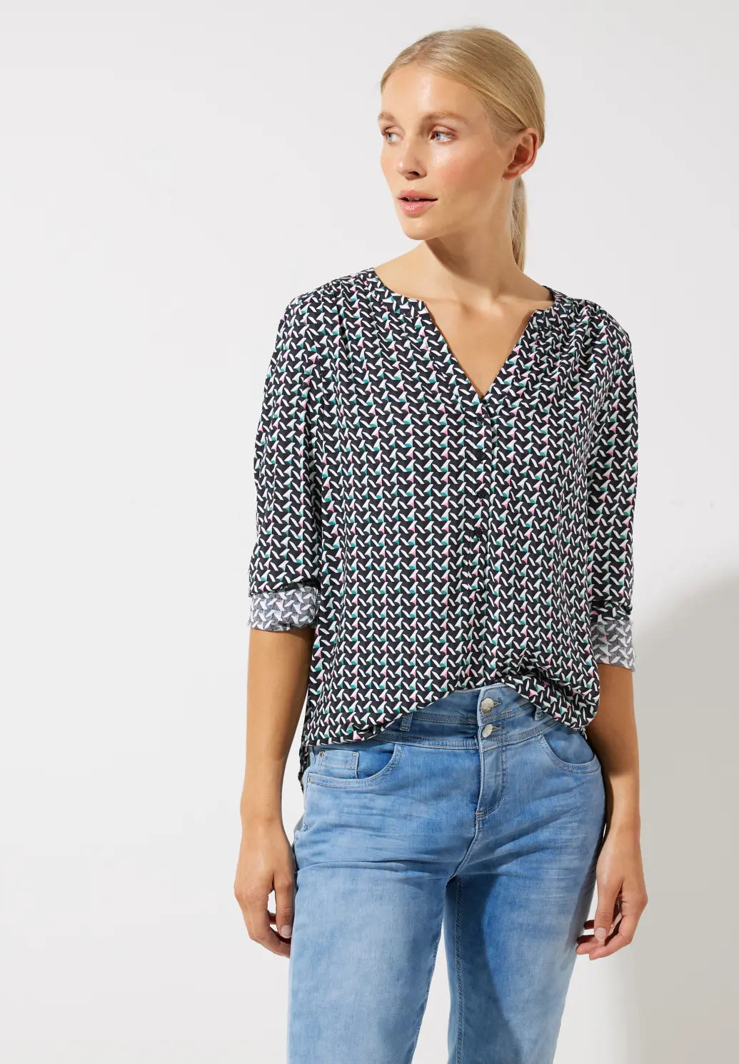 Street One Geo Print Blouse, Multi