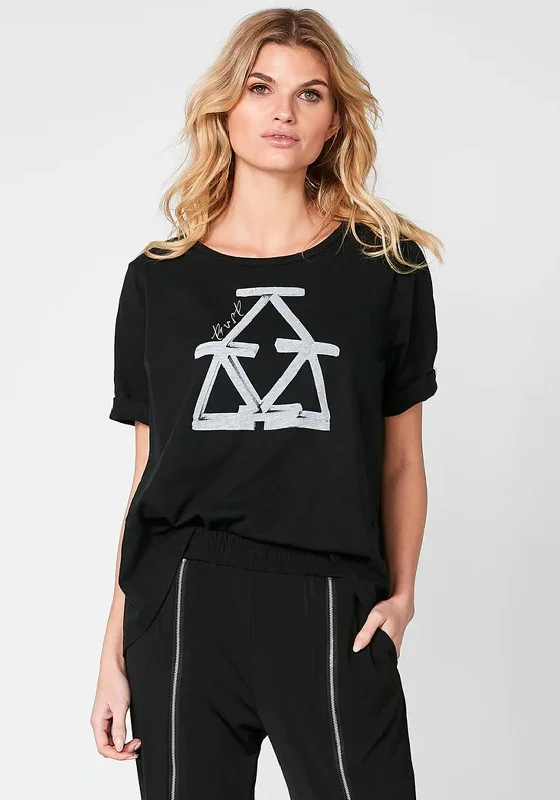 NU Denmark Riana House of Cards Print T-Shirt, Black