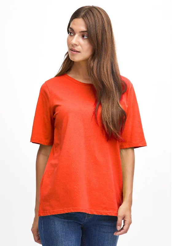 Fransa Basic T-Shirt, Red Alert