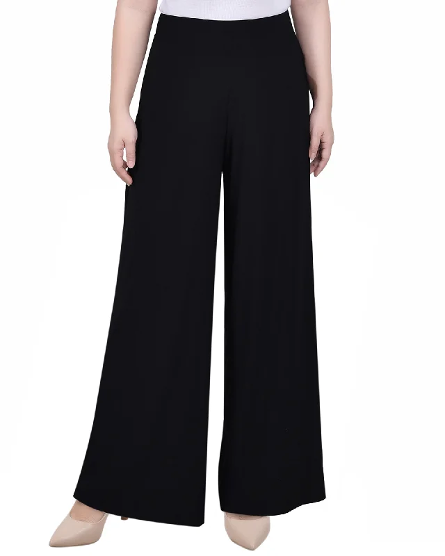 Wide Leg Pull On Pant