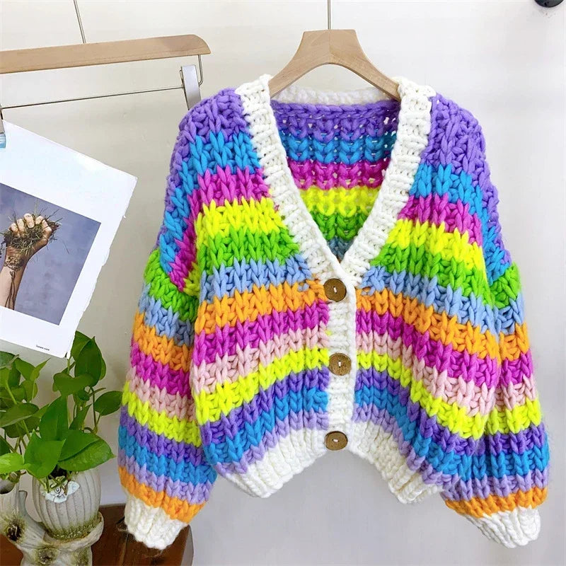 Rainbow Chunky Knit Sweater